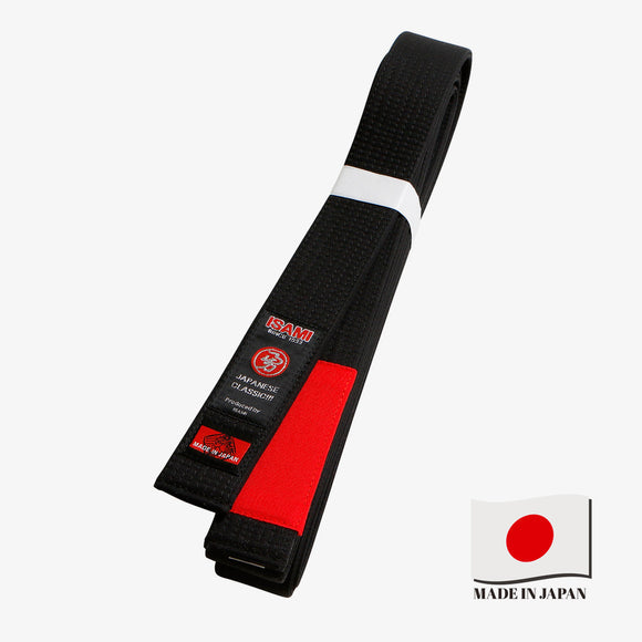 Made in Japan Jiu-Jitsu Black Belt with Red Sleeve